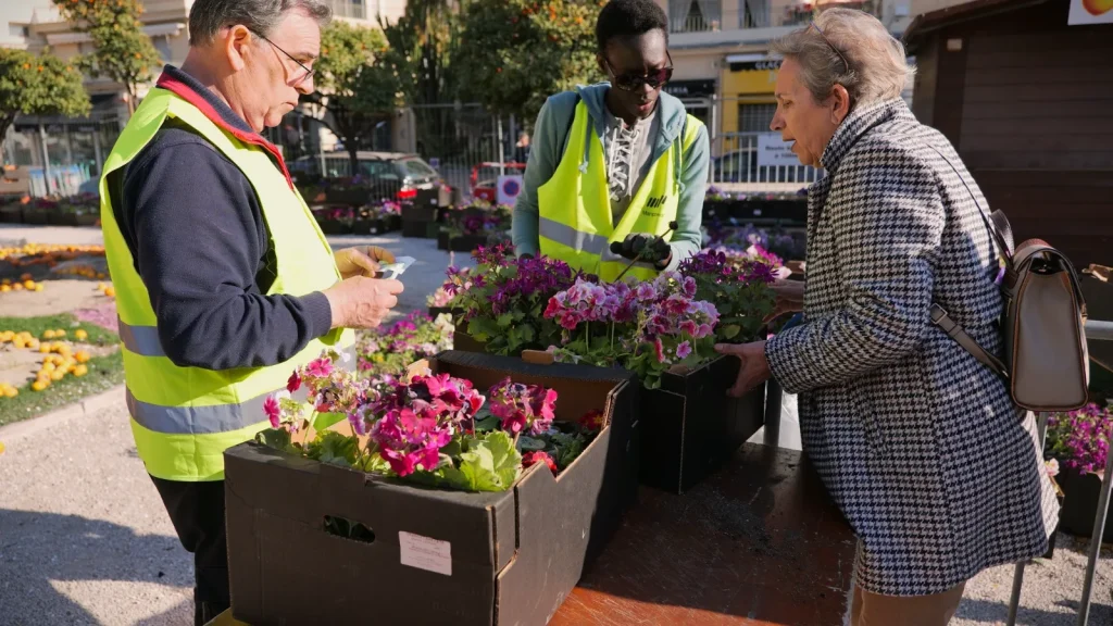 Vente de fleurs et orchidées aux Jardins Biovès après la Fête du Citron 2026 à Menton