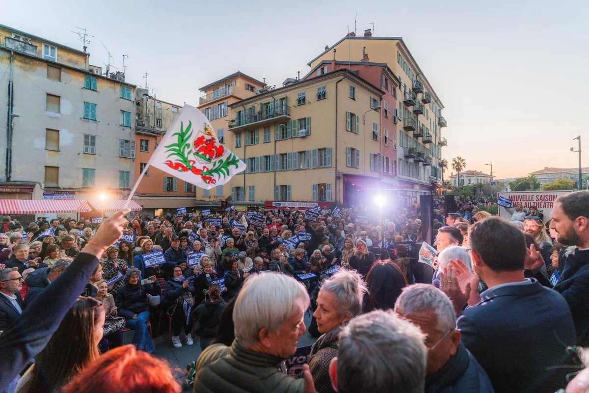 Dernier meeting de Christian Estrosi place Saint-François à Nice