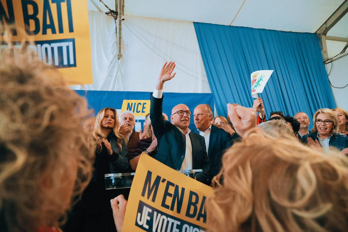 Éric Ciotti en meeting de campagne à Nice