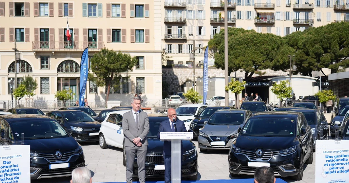 Éric Ciotti présente son plan d’économies au Quai de la Douane, Nice, avril 2026