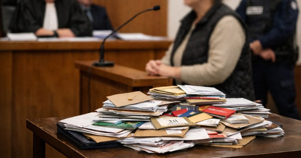 Illustration tribunal courrier vol factrice Nice