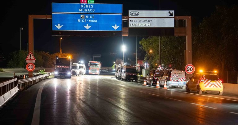 A8 : cinq échangeurs fermés la nuit cette semaine dans les Alpes-Maritimes