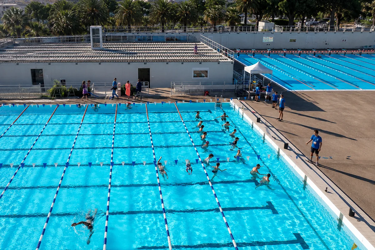 Stade nautique d’Antibes, bassin extérieur