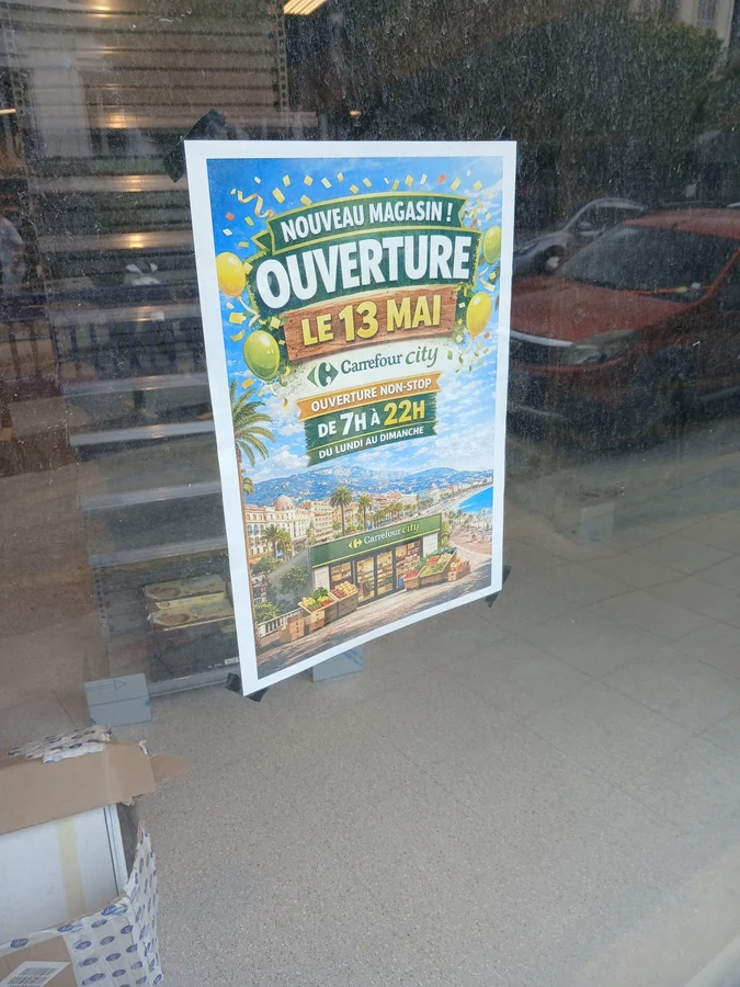 Affiche officielle ouverture Carrefour City 13 mai 2026