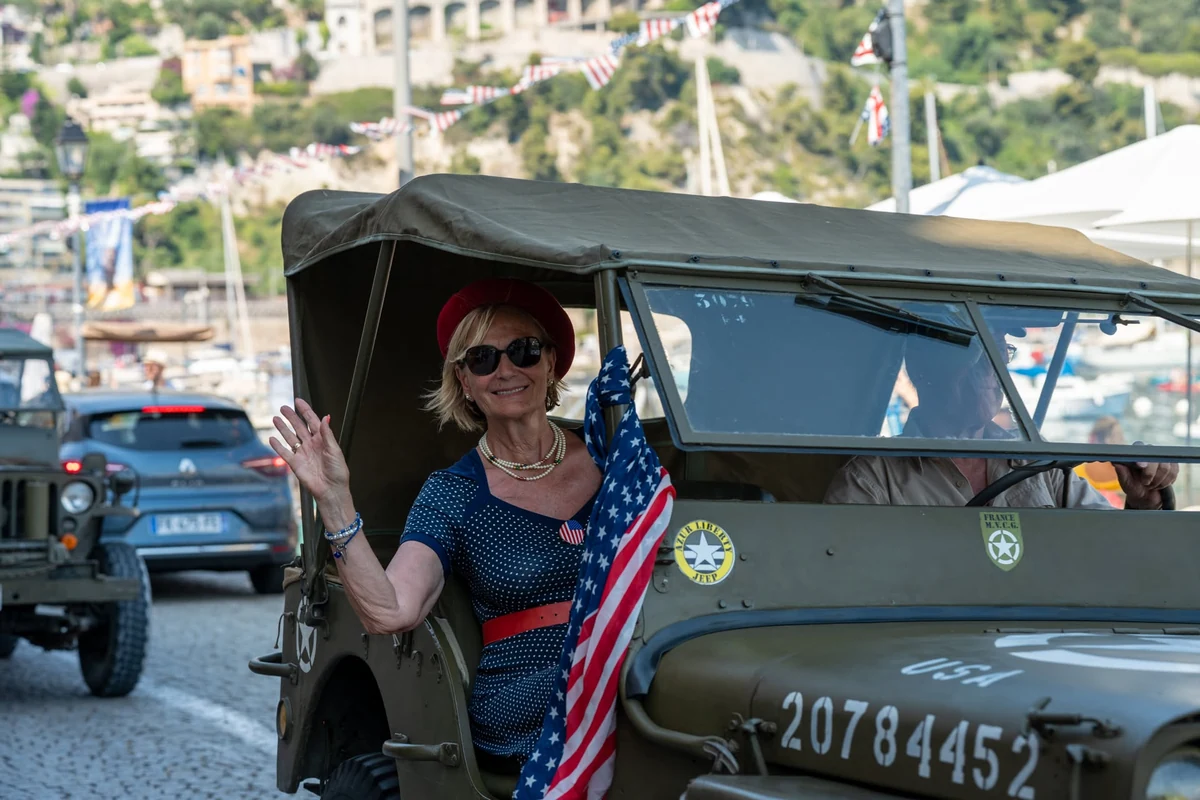 Parade Jeep Villefranche-sur-Mer Independence Day